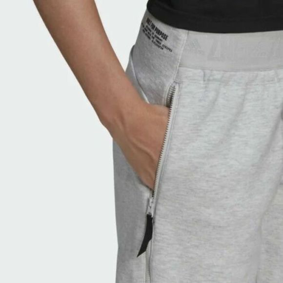 adidas GM3284 Women's Sz Medium, Light Gray Heather Z.N.E. Jogger Pants $90 - Picture 4 of 5